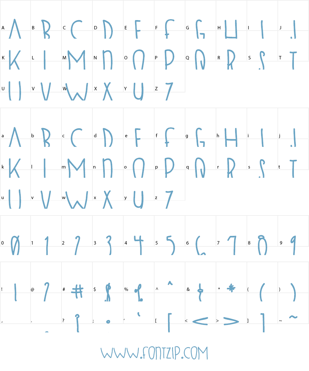 SUGAR SHOCK Font Character